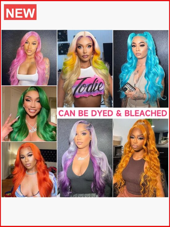 613 HD Lace Frontal Wig Human Hair 13x6 180 Density Pre Plucked Bleached Knots main image 5